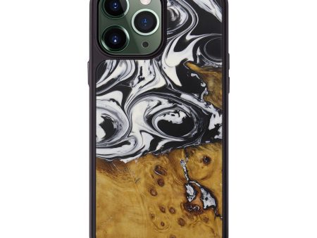 iPhone 13 Pro Max Wood+Resin Phone Case - Alver (Black & White, 586980) Sale