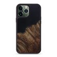 iPhone 13 Pro Max Wood+Resin Phone Case - Saroj (Pure Black, 586019) Fashion