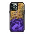 iPhone 13 Pro Max Wood+Resin Phone Case - Chasity (Purple, 582524) Fashion