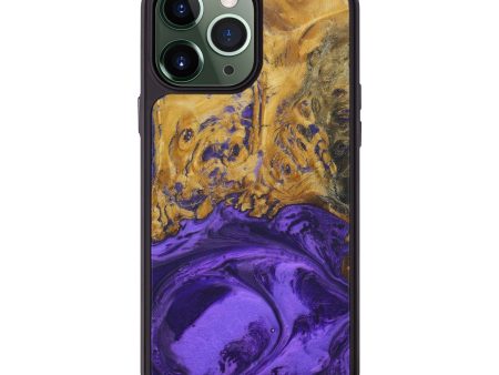 iPhone 13 Pro Max Wood+Resin Phone Case - Chasity (Purple, 582524) Fashion