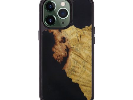 iPhone 13 Pro Wood+Resin Phone Case - Srinivas (Pure Black, 583015) Hot on Sale