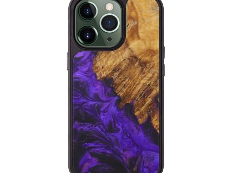 iPhone 13 Pro Wood+Resin Phone Case - Shuo (Purple, 582538) Supply