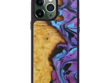 iPhone 13 Pro Max Wood+Resin Phone Case - Mirabella (Purple, 582591) Online Sale