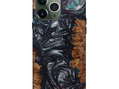 iPhone 13 Pro Max Wood+Resin Live Edge Phone Case - Stacey (Metallic, 582871) Discount