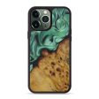 iPhone 13 Pro Max Wood+Resin Phone Case - Astrid (Dark Green, 583057) on Sale