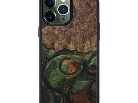 iPhone 13 Pro Max Wood+Resin Phone Case - Trev (Dark Green, 587902) Online Hot Sale