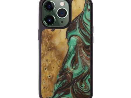 iPhone 13 Pro Wood+Resin Phone Case - Schley (Dark Green, 583068) Cheap