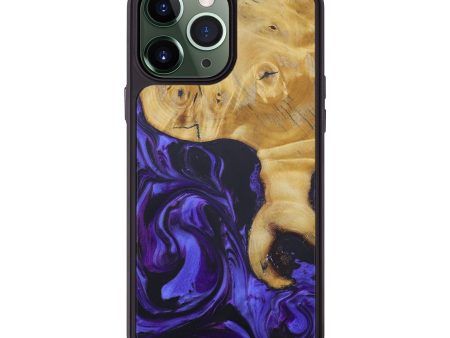 iPhone 13 Pro Max Wood+Resin Phone Case - Bailee (Purple, 582514) For Sale