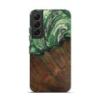 Galaxy S22 Wood+Resin Live Edge Phone Case - Wieslawa (Dark Green, 587040) Discount