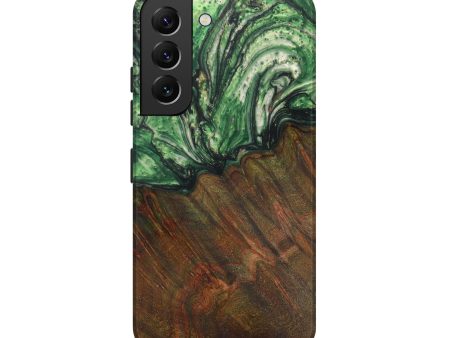 Galaxy S22 Wood+Resin Live Edge Phone Case - Wieslawa (Dark Green, 587040) Discount