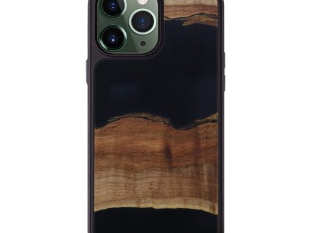 iPhone 13 Pro Max Wood+Resin Phone Case - Sonni (Pure Black, 583012) Online Hot Sale