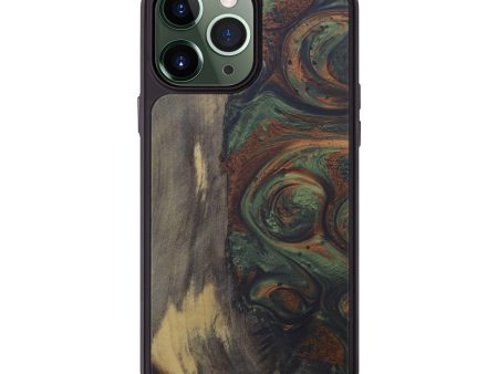 iPhone 13 Pro Max Wood+Resin Phone Case - Joletta (Dark Green, 587968) Supply