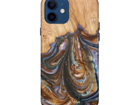 iPhone 12 Wood+Resin Live Edge Phone Case - Vonni (Metallic, 576738) Supply