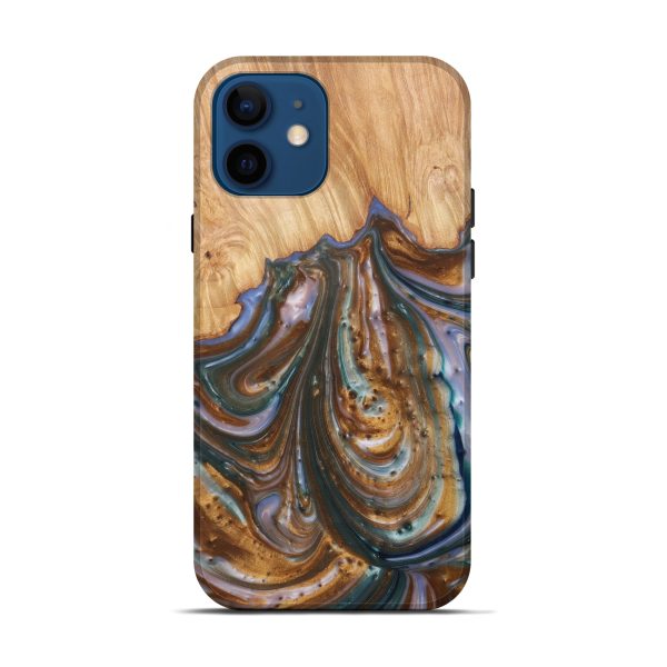 iPhone 12 Wood+Resin Live Edge Phone Case - Vonni (Metallic, 576738) Supply