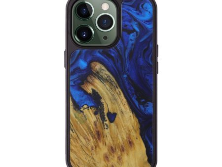 iPhone 13 Pro Wood+Resin Phone Case - Toss (Dark Blue, 578528) Online