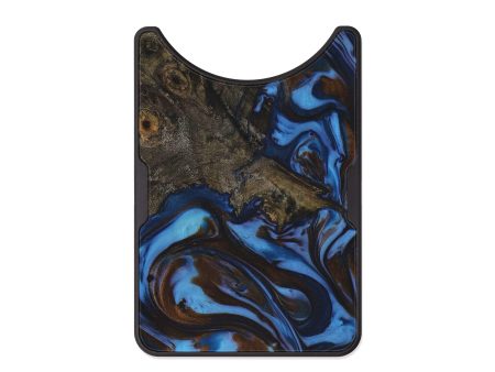 Alloy Wood+Resin Wallet - Malvin (Teal & Gold, 576682) Fashion