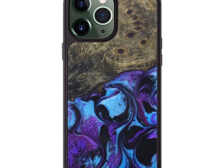 iPhone 13 Pro Max Wood+Resin Phone Case - Zino (Purple, 575746) For Cheap