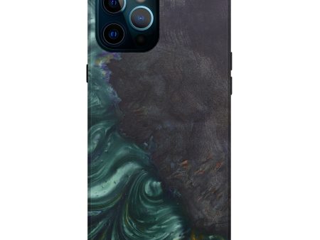 iPhone 12 Pro Max Wood+Resin Live Edge Phone Case - Edmundo (Dark Green, 576748) Online Hot Sale