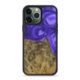 iPhone 13 Pro Max Wood+Resin Phone Case - Dezzie (Purple, 579370) For Cheap