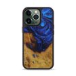 iPhone 13 Pro Wood+Resin Phone Case - Sharita (Dark Blue, 578663) Sale