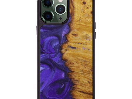 iPhone 13 Pro Max Wood+Resin Phone Case - Rycca (Purple, 579343) Cheap