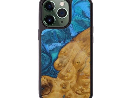 iPhone 13 Pro Wood+Resin Phone Case - Chandler (Light Blue, 582234) Online