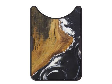 Alloy Wood+Resin Wallet - Malakai (Black & White, 576017) For Sale