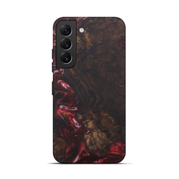 Galaxy S22 Wood+Resin Live Edge Phone Case - Earnest (Dark Red, 579182) For Discount