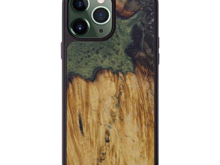 iPhone 13 Pro Max Wood+Resin Phone Case - Aubrette (Dark Green, 576165) Hot on Sale