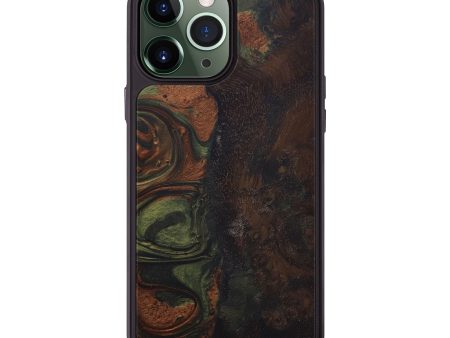 iPhone 13 Pro Max Wood+Resin Phone Case - Ara (Dark Green, 583240) Cheap