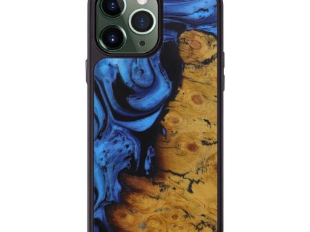 iPhone 13 Pro Max Wood+Resin Phone Case - Foch (Dark Blue, 578675) Sale