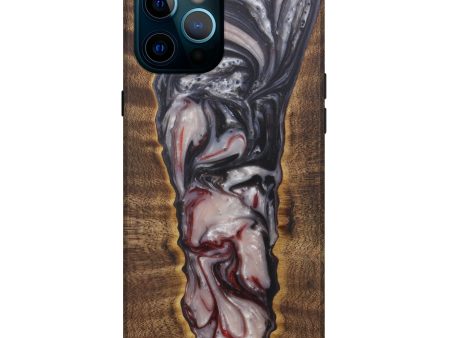 iPhone 12 Pro Max Wood+Resin Live Edge Phone Case - Ktusn (Dark Red, 575505) Sale