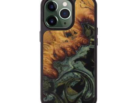 iPhone 13 Pro Wood+Resin Phone Case - Winnifred (Dark Green, 577699) Discount