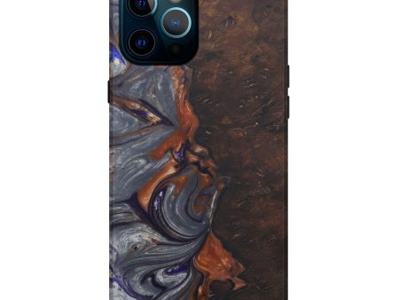 iPhone 12 Pro Max Wood+Resin Live Edge Phone Case - Eliza (Metallic, 575495) Supply