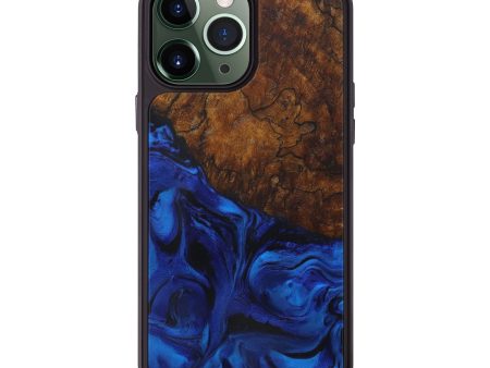 iPhone 13 Pro Max Wood+Resin Phone Case - Benjiman (Dark Blue, 578604) For Discount