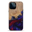 iPhone 12 Pro Max Wood+Resin Live Edge Phone Case - Voort (Dark Blue, 581675) on Sale