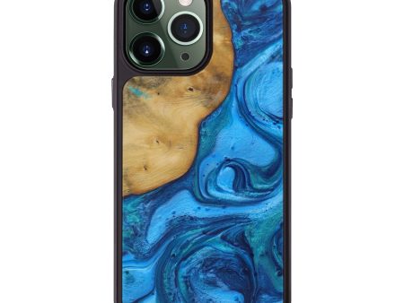 iPhone 13 Pro Max Wood+Resin Phone Case - Ashia (Light Blue, 576504) Hot on Sale