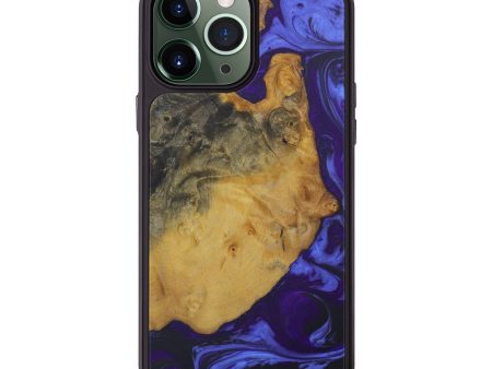 iPhone 13 Pro Max Wood+Resin Phone Case - Christabella (Purple, 579352) Supply