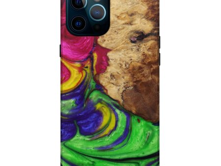 iPhone 12 Pro Max Wood+Resin Live Edge Phone Case - Latrina (Purple, 585610) Sale