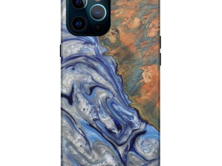 iPhone 12 Pro Max Wood+Resin Live Edge Phone Case - Kathryne (Light Blue, 579143) Online