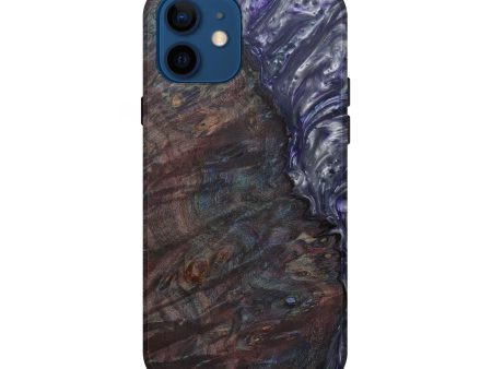 iPhone 12 Wood+Resin Live Edge Phone Case - Felicia (Purple, 585137) on Sale