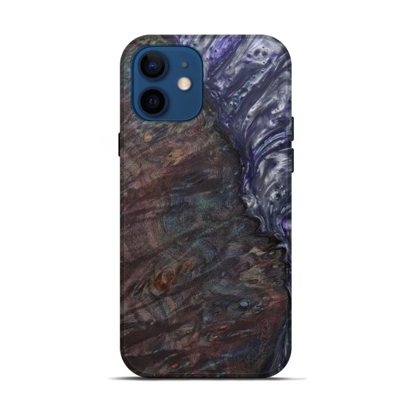 iPhone 12 Wood+Resin Live Edge Phone Case - Felicia (Purple, 585137) on Sale