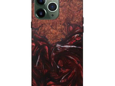 iPhone 13 Pro Max Wood+Resin Live Edge Phone Case - Barlas (Dark Red, 579178) Online Hot Sale