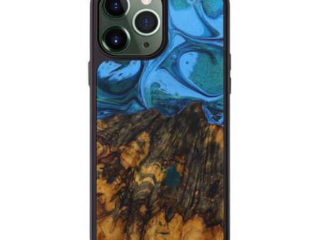 iPhone 13 Pro Max Wood+Resin Phone Case - Alana (Light Blue, 578914) Supply