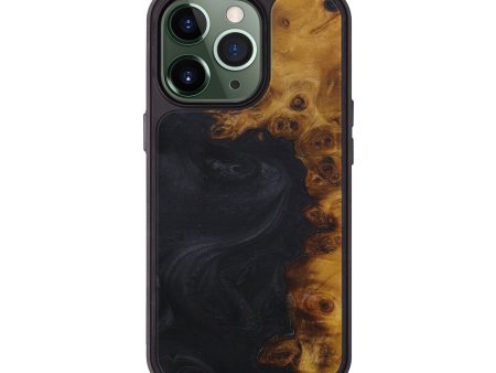 iPhone 13 Pro Wood+Resin Phone Case - Ravi (Pure Black, 580908) Supply