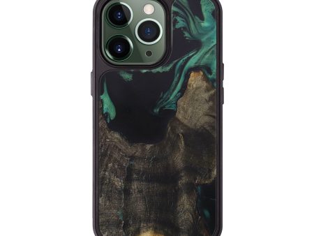 iPhone 13 Pro Wood+Resin Phone Case - Anup (Dark Green, 576375) Discount