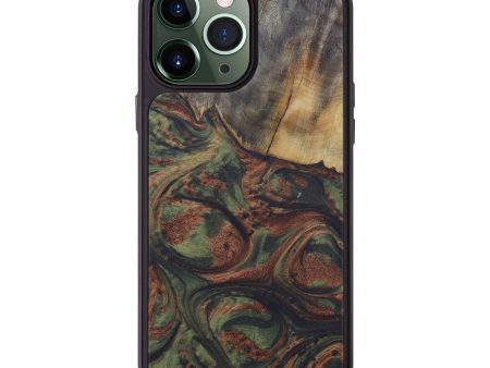 iPhone 13 Pro Max Wood+Resin Phone Case - Shiloh (Dark Green, 577295) Online now