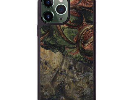 iPhone 13 Pro Max Wood+Resin Phone Case - Milda (Dark Green, 577794) Fashion