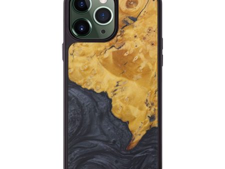 iPhone 13 Pro Max Wood+Resin Phone Case - Franza (Pure Black, 579527) Sale