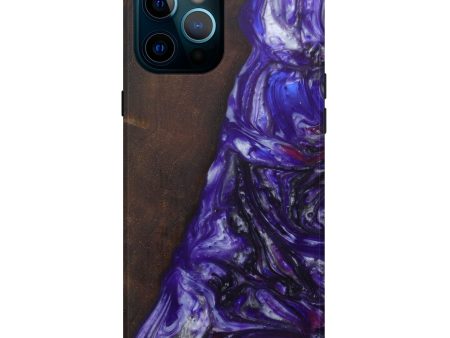 iPhone 12 Pro Max Wood+Resin Live Edge Phone Case - Core (Purple, 576806) Supply